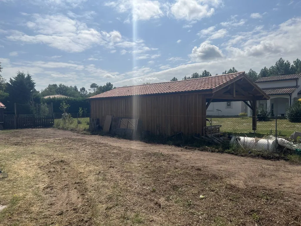 Transformation complète d’un espace extérieur à Biscarrosse avec abattage de haie desséchée