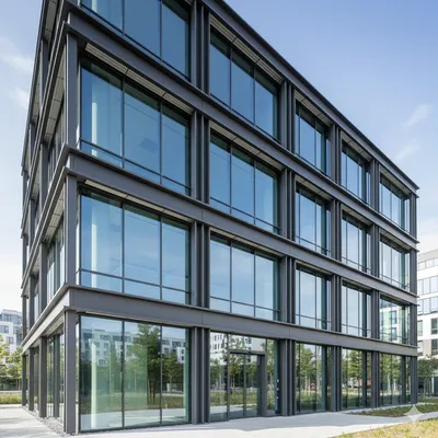 mur-rideau conforme RE2020