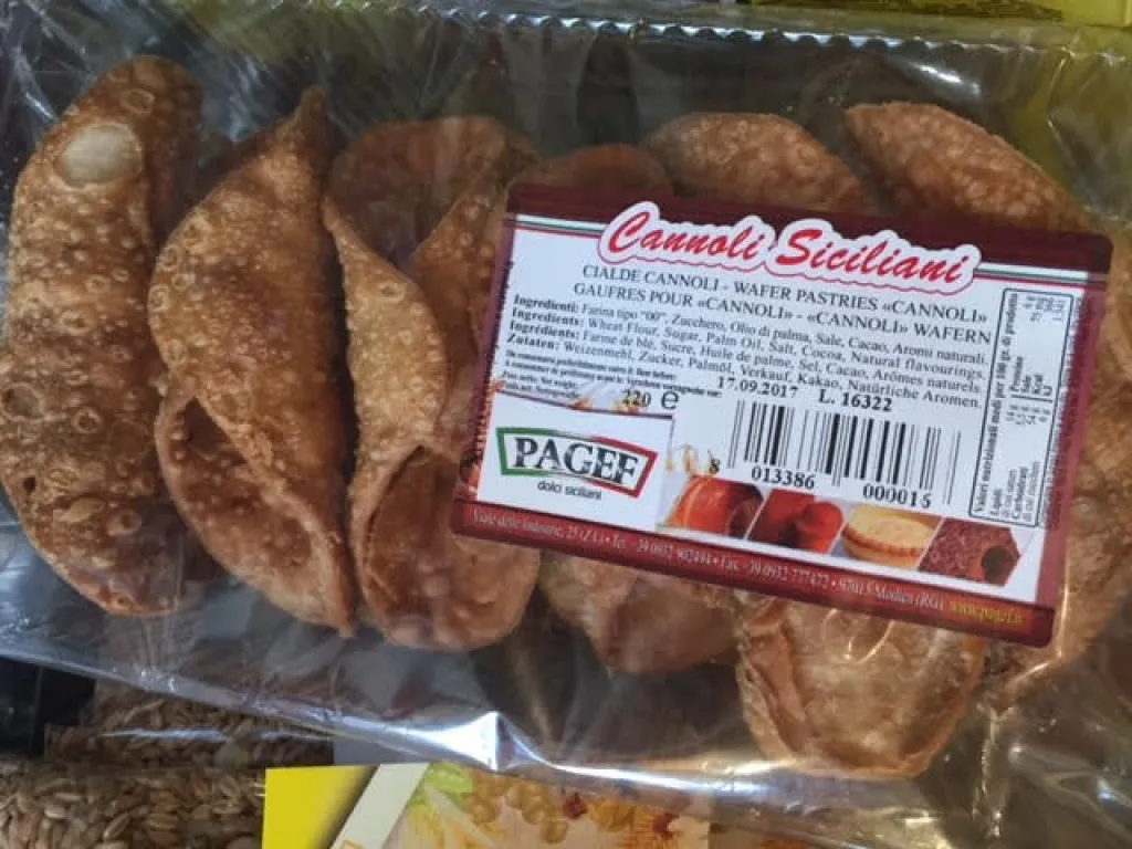 cialde cannoli, Tubes pour cannoli