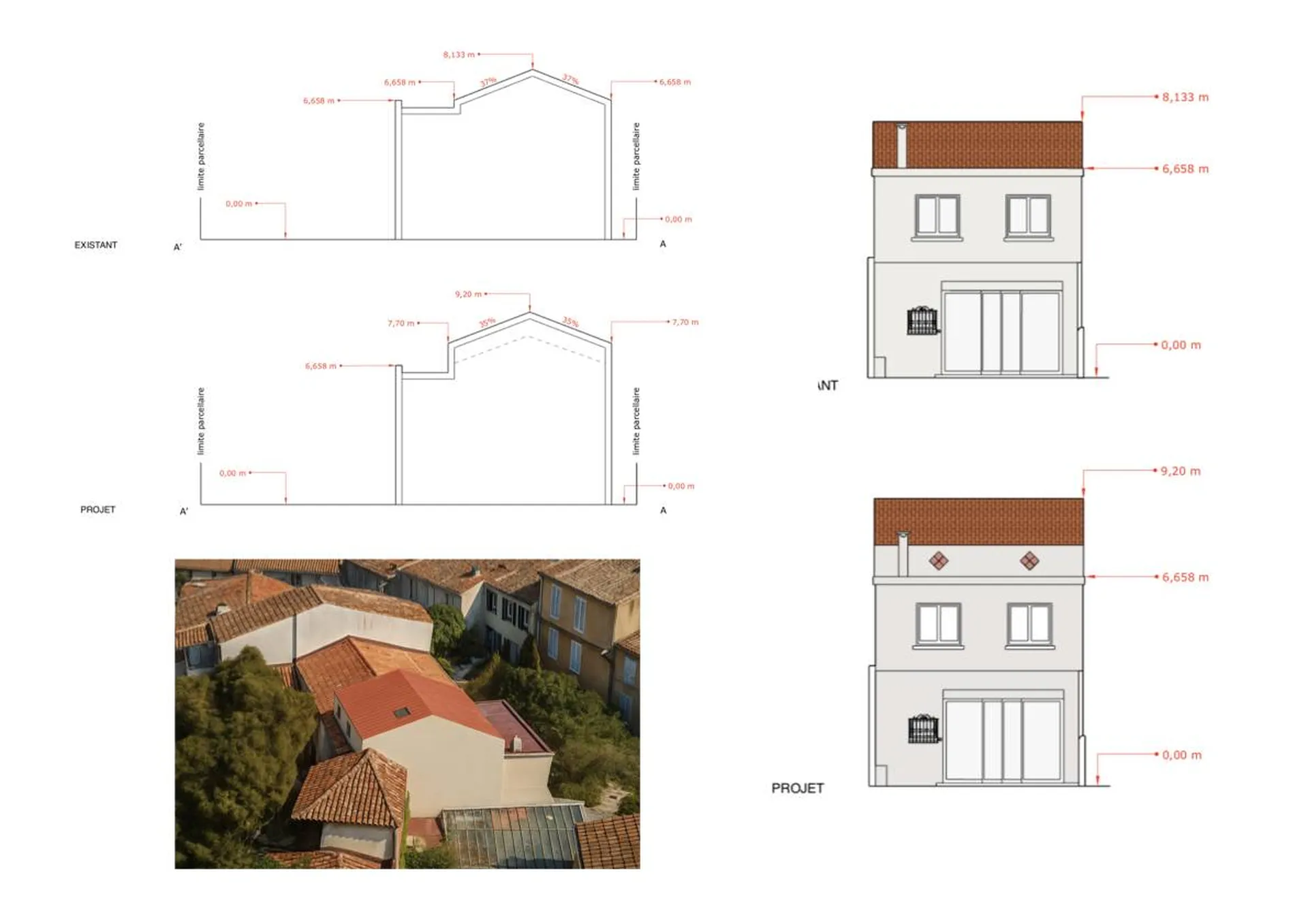 visuel cabinet d’architecture capable de piloter un projet global de rénovation avec surélévation de toiture 