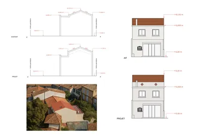 visuel cabinet d’architecture capable de piloter un projet global de rénovation avec surélévation de toiture 