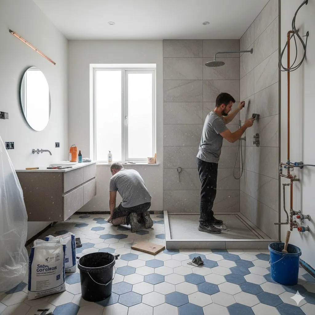  Rénovation complète de salle de bain, douche à l'italienne. à bordeaux