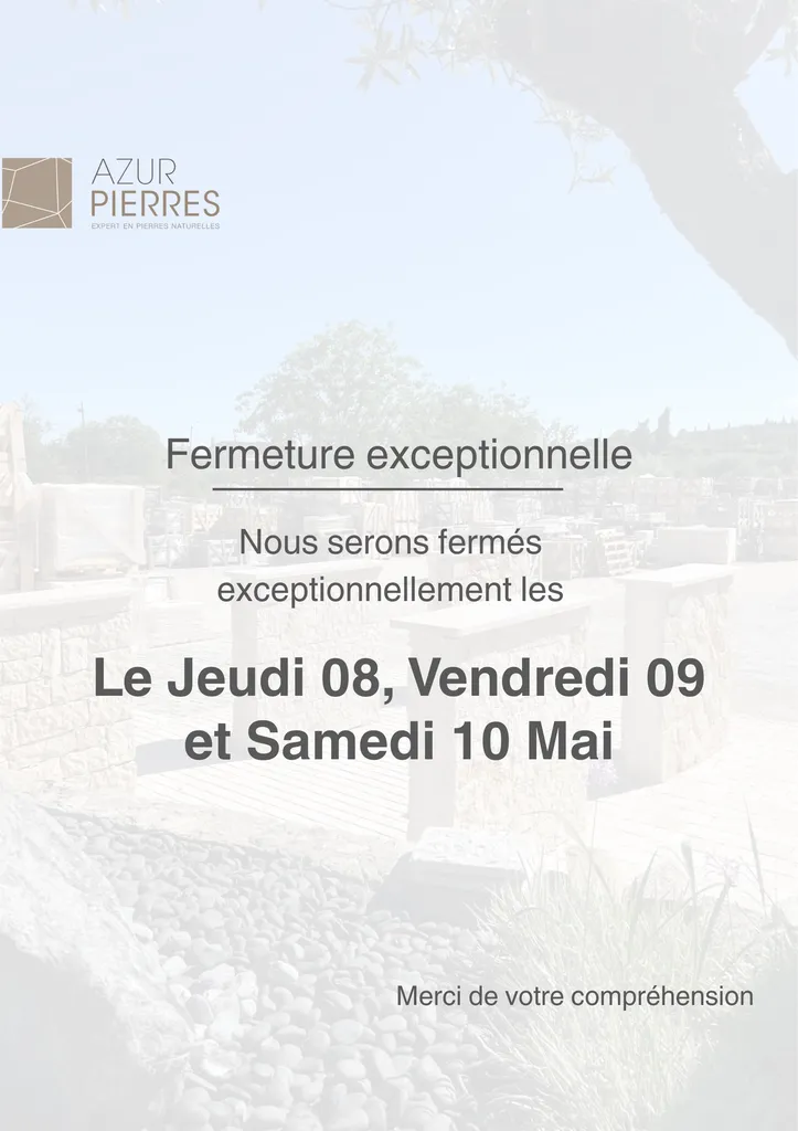 FERMETURE EXCEPTIONNELLE
