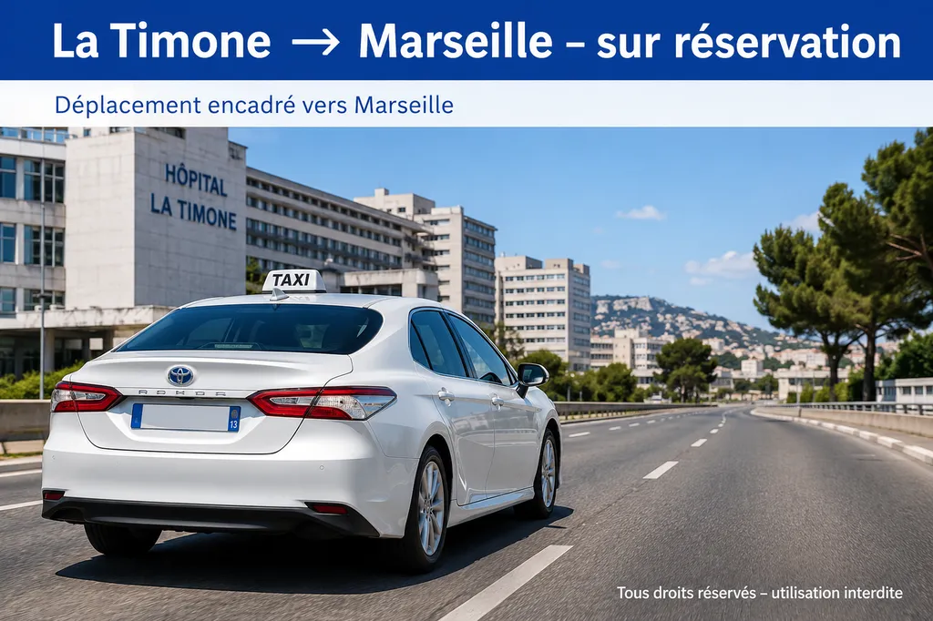 Taxi conventionné hôpital la Timone Marseille