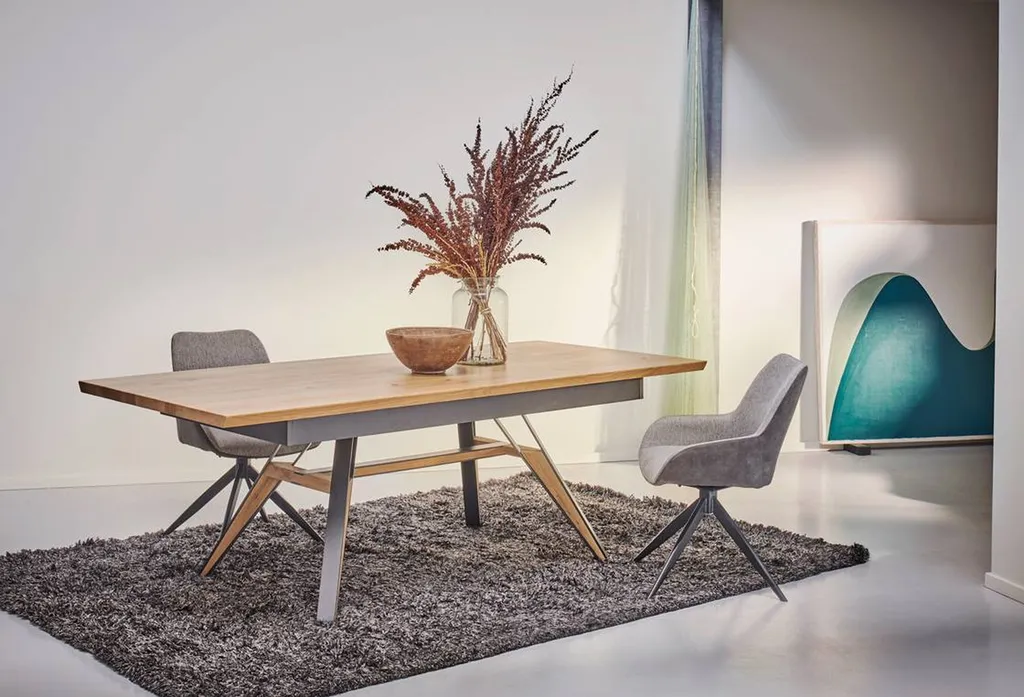 table de repas extensible bois et métal hyères