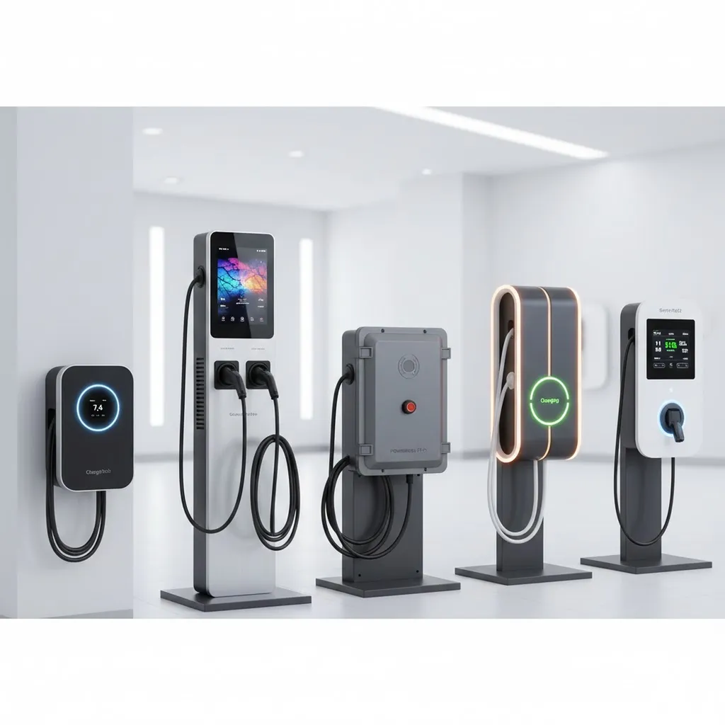 Plusieurs modèle de borne de recharge