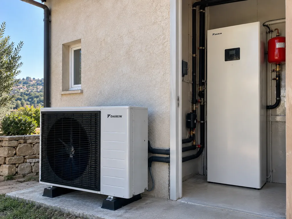 Installation d’une pompe à chaleur air/eau avec unité extérieure et module hydraulique pour maison individuelle à Chorges dans les Hautes-Alpes