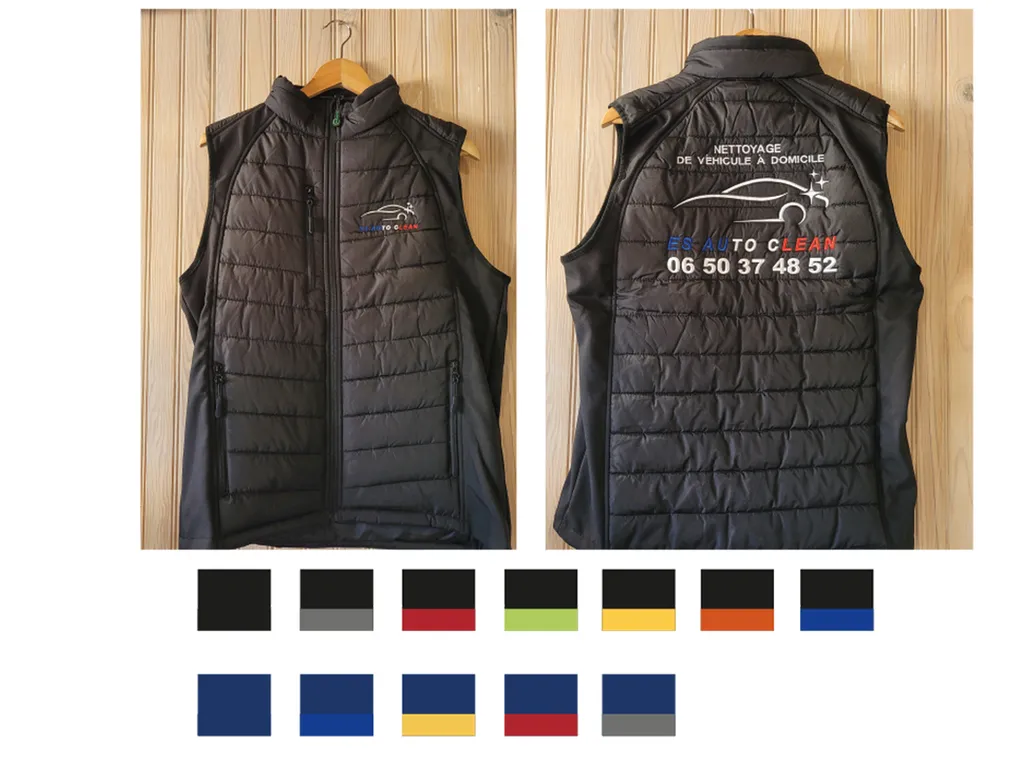 Gilet Softshell Matelassé Personnalisation broderie Aubagne & Marseille
