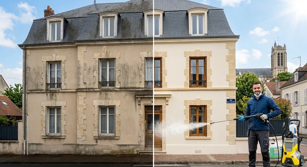 Nettoyage de façades à Poissy 