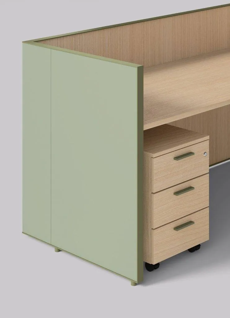 Plan de travail de la banque d'accueil Outline à Lyon