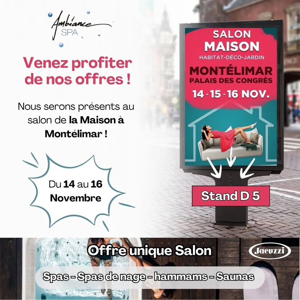 Ambiance Spa Jacuzzi Valence au salon de la maison de Montélimar dans la Drôme