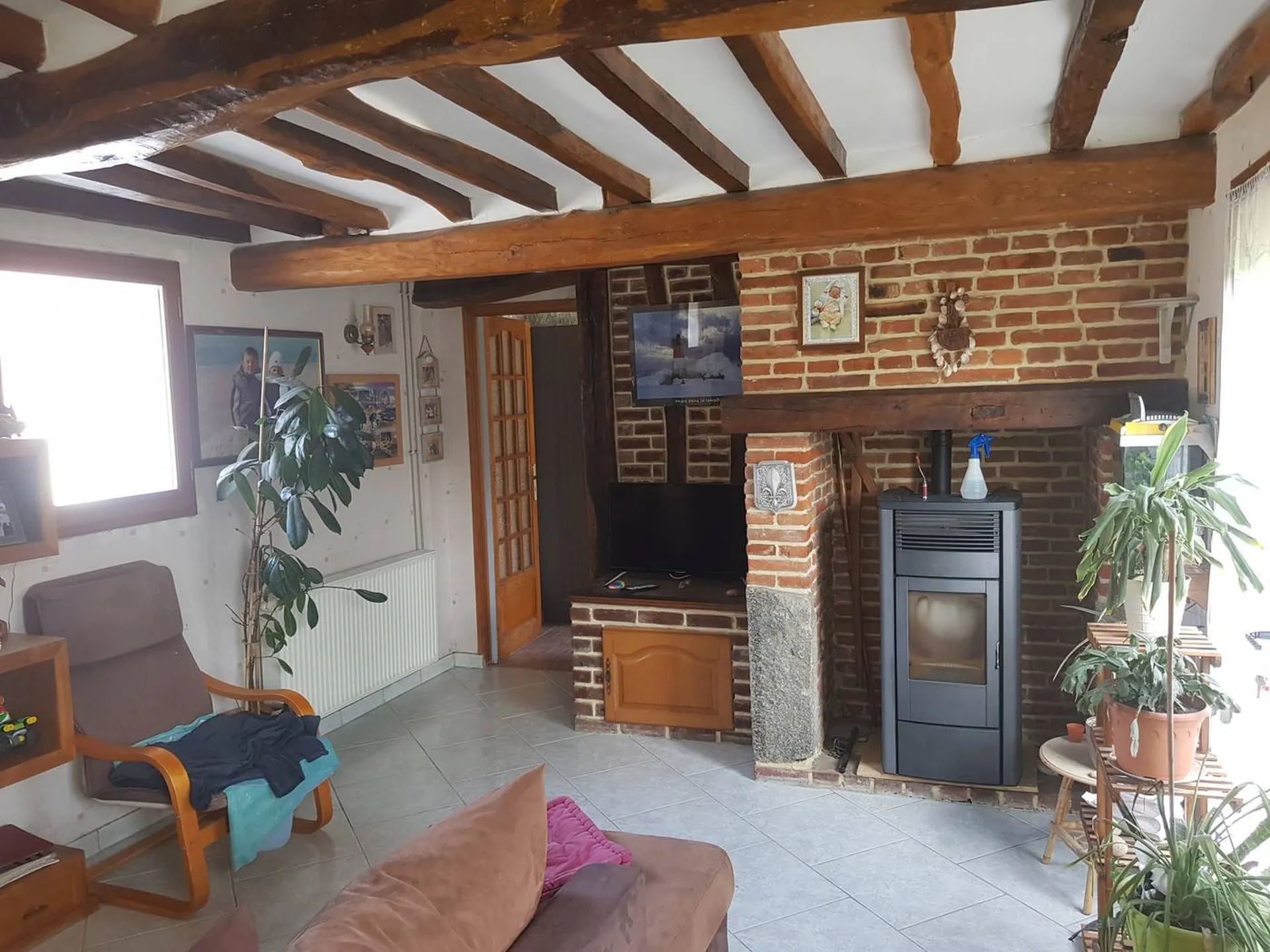 recherche  longère  4 chambres, proche commerces et mer