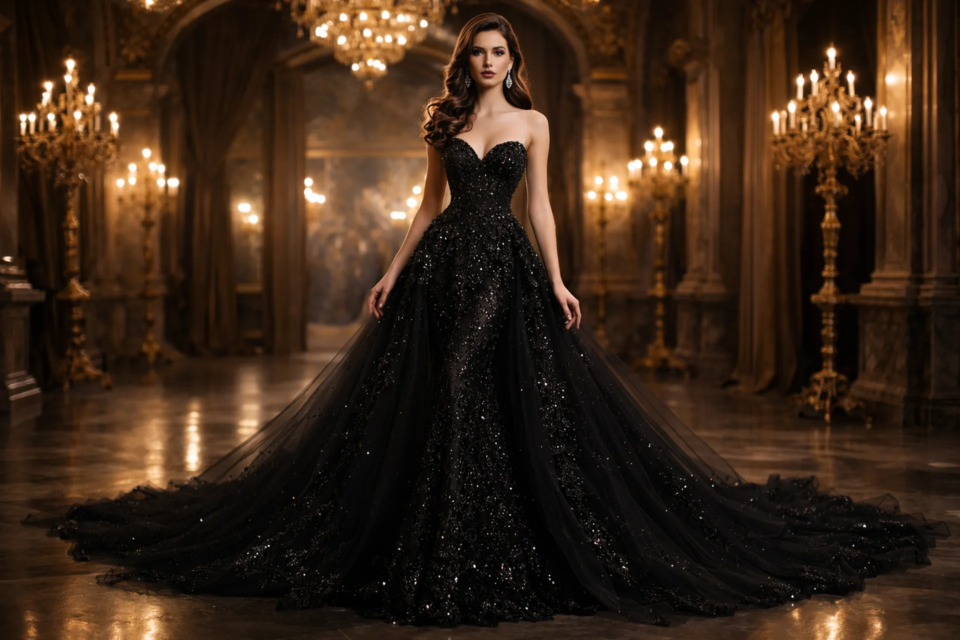 Robe de soirée noir 