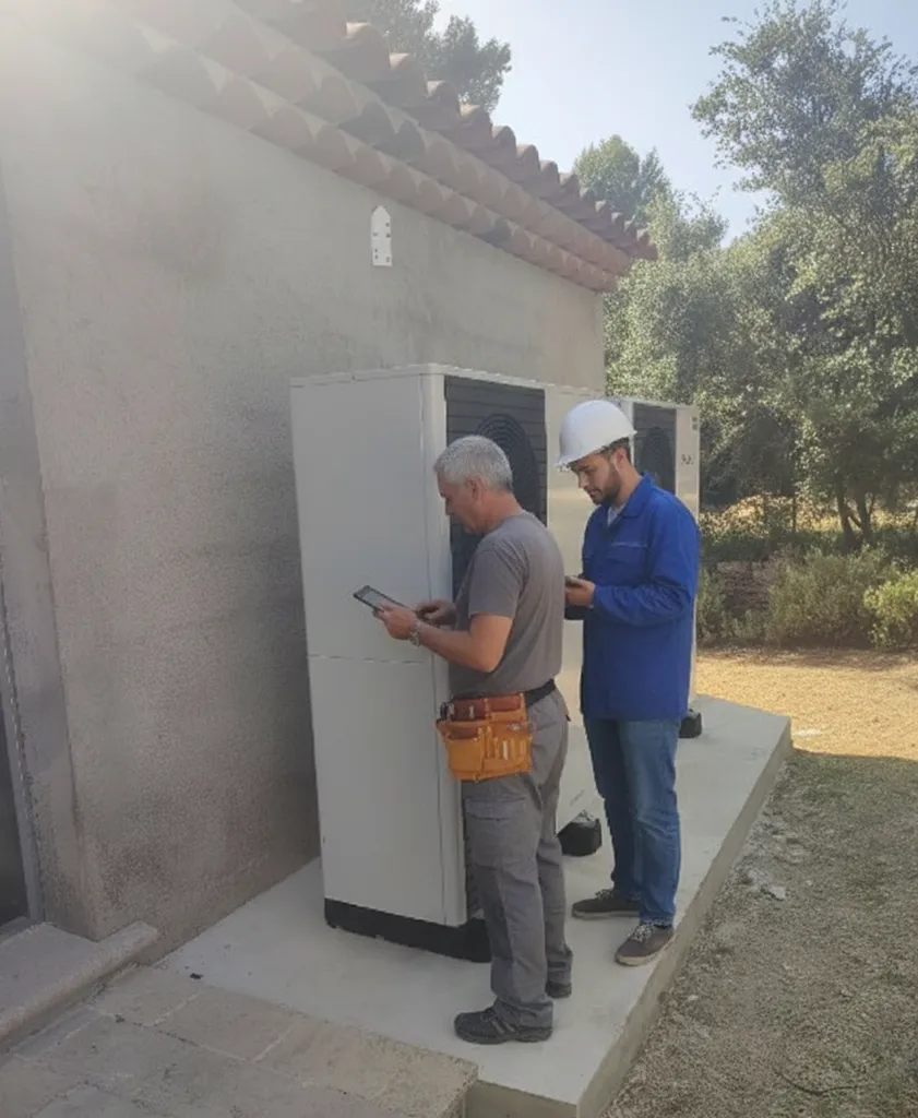 raccordée à pompe à chaleur air/eau haute température pour chauffage et piscine de Martha