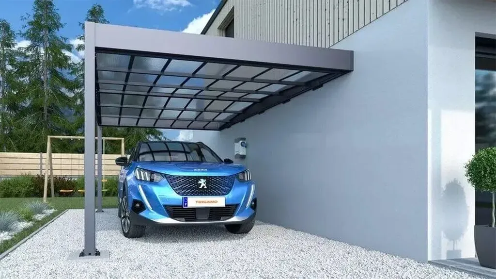 Carport adossé en aluminium