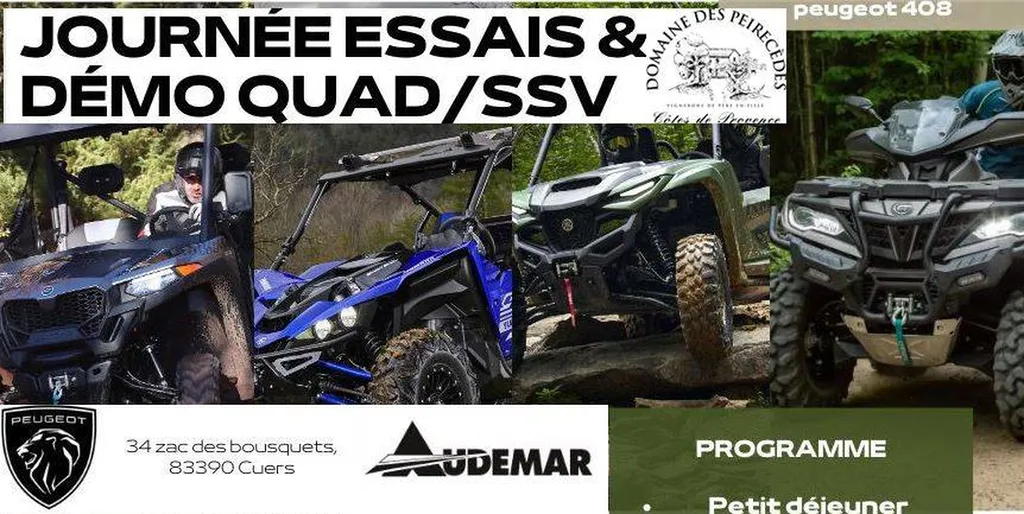 Journée essai démo Quad/SSV au domaine de Peircedes