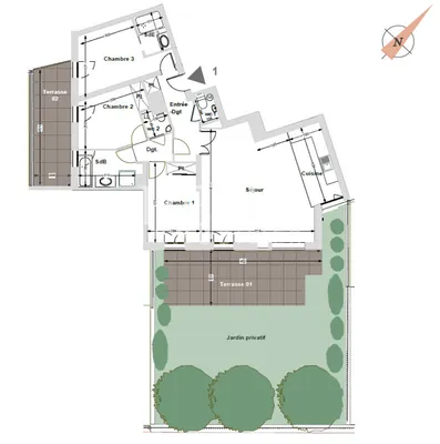 Maisons Laffitte - Appartement 5 pièces 99.82 M² avec jardin