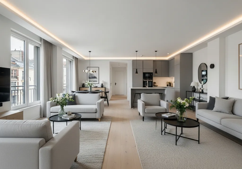 Peinture intérieure professionnelle pour appartement urbain optimisant espaces, luminosité et confort esthétique durablement en Alsace