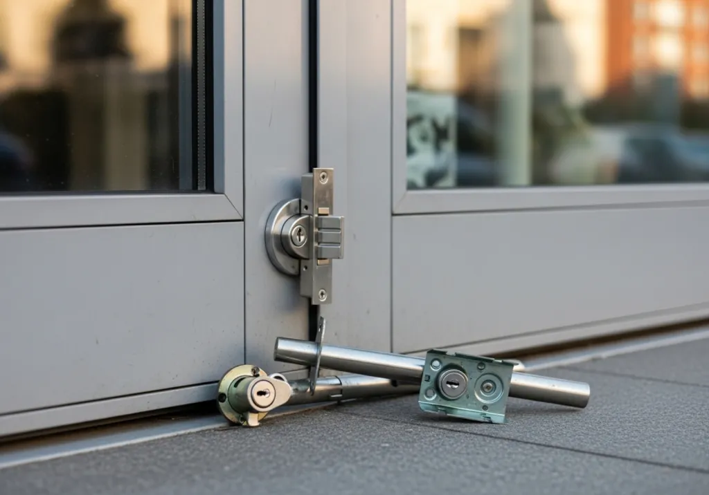 Sécurisation de commerce à Marseille : remplacement complet de serrure multipoints après blocage nocturne du rideau métallique