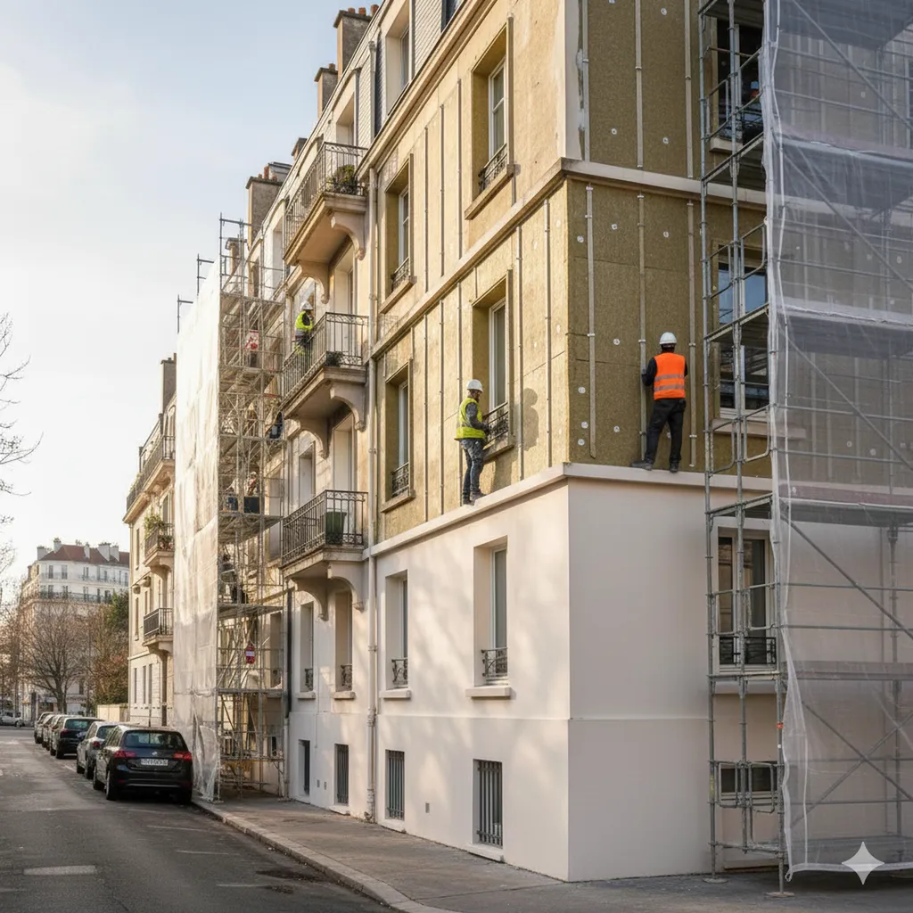 Isolation par l'extérieur à Colombes