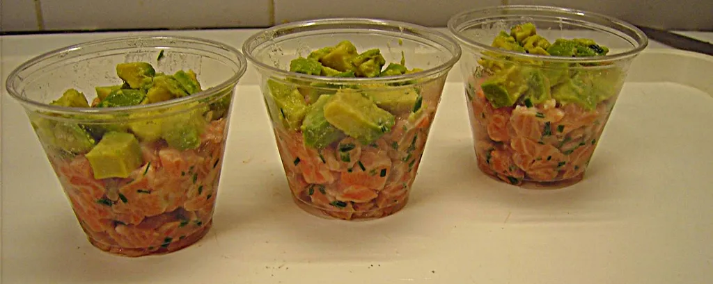Tartare de saumon et son tartare d'avocat