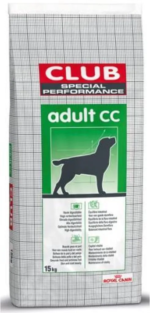 CC Club chien adulte croquettes complètes équilibrées appétentes digestion facile maintien poids activité normale santé vitalité chiens adultes actifs