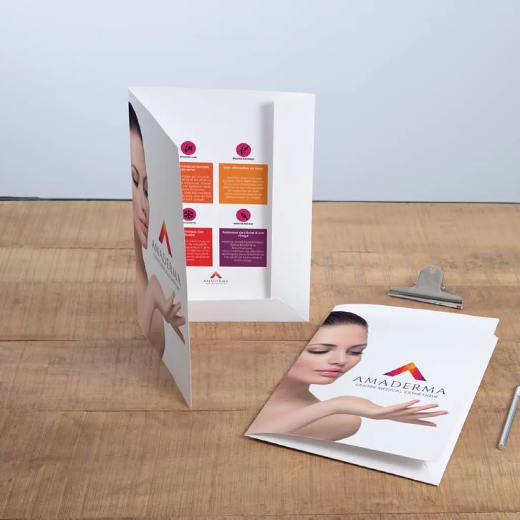 Chemise à rabats, pochette à rabats  impression et création personnalisées à Aubagne proche de Roquevaire