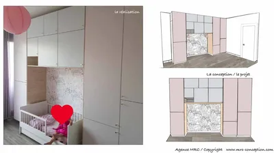 Architecte d'intérieur sur Marseille : conception d'un dressing sur mesure en combinaison avec des éléments de IKEA et Plum Living, pour des agencements uniques