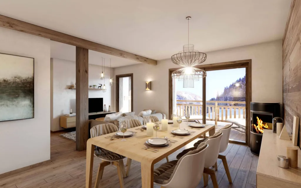 Résidence Le Quartz Blanc à deux pas des pistes à notre dame de Bellecombe en Savoie dans les Alpes du Nord