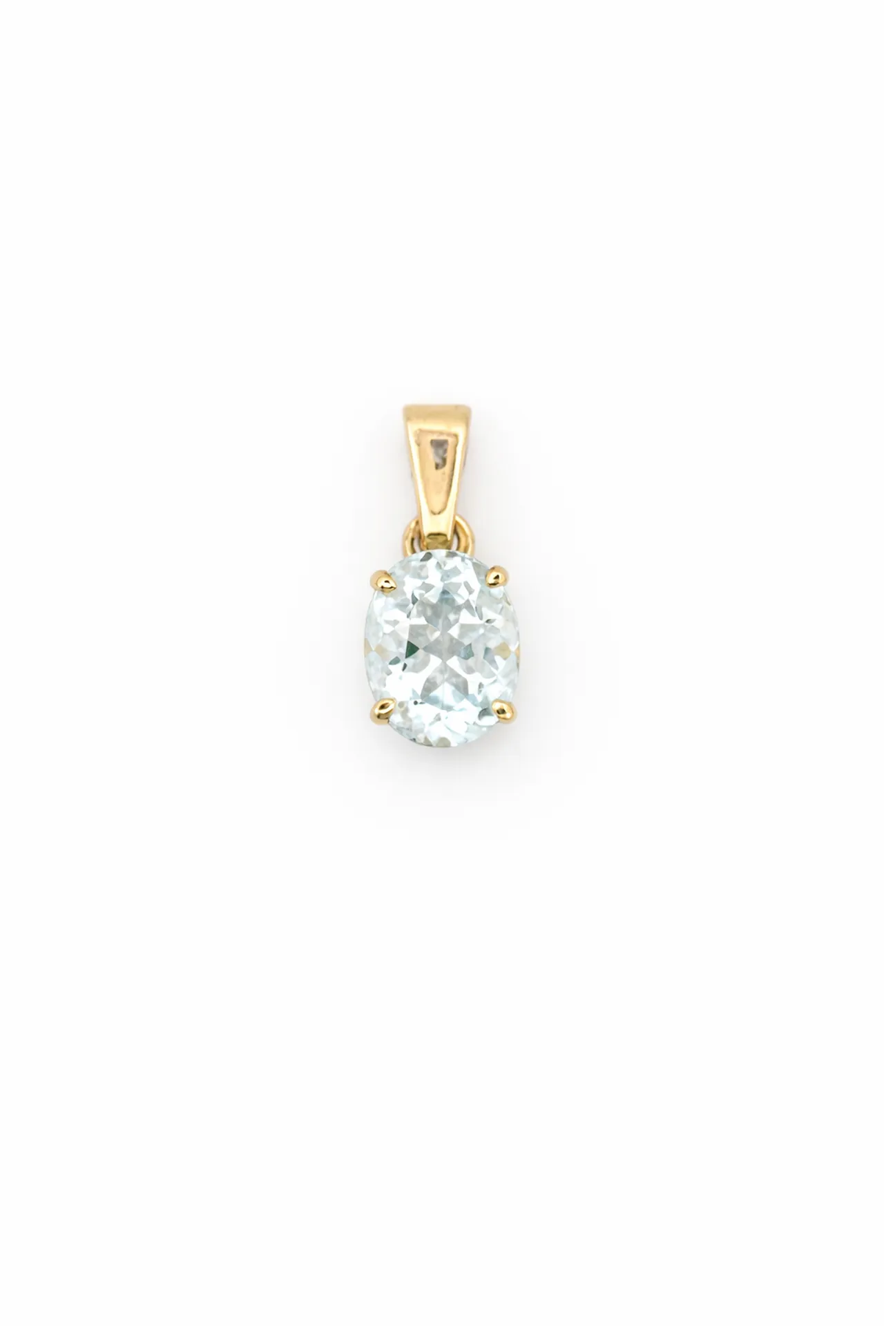 Bijou pendentif aigue marine or jaune 750 élégant disponible à La Teste de Buch
