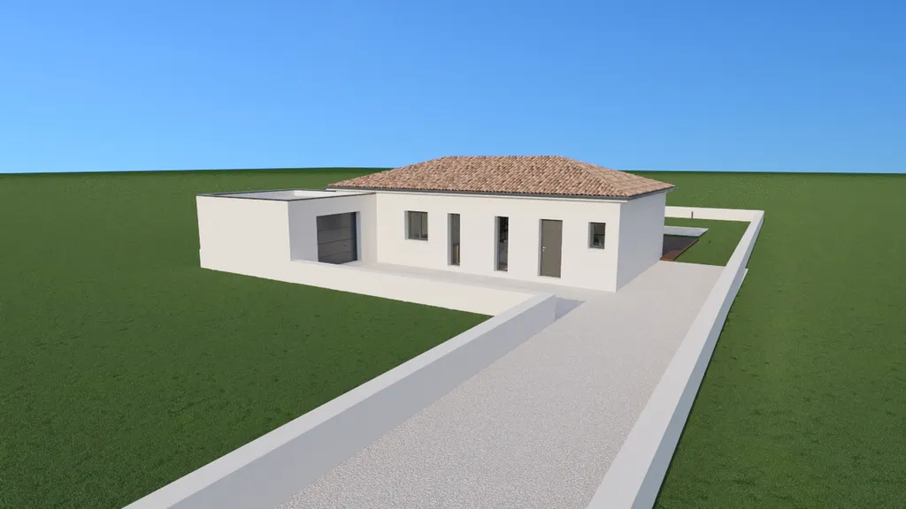 Maison moderne en L de plain pied pour un projet de construction à Balma