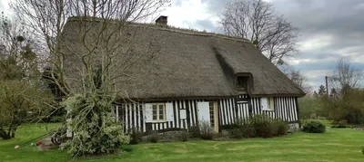 A vendre  Chaumière Normande et ses dépendances, sur plus de 2Ha, proche de Cormeilles 27260