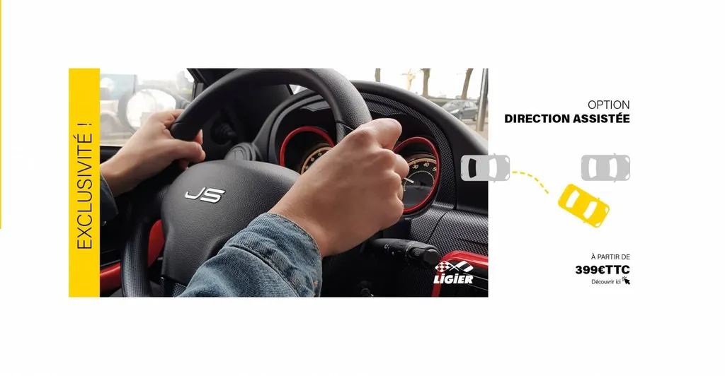 Véhicule sans permis avec Direction Assistée !