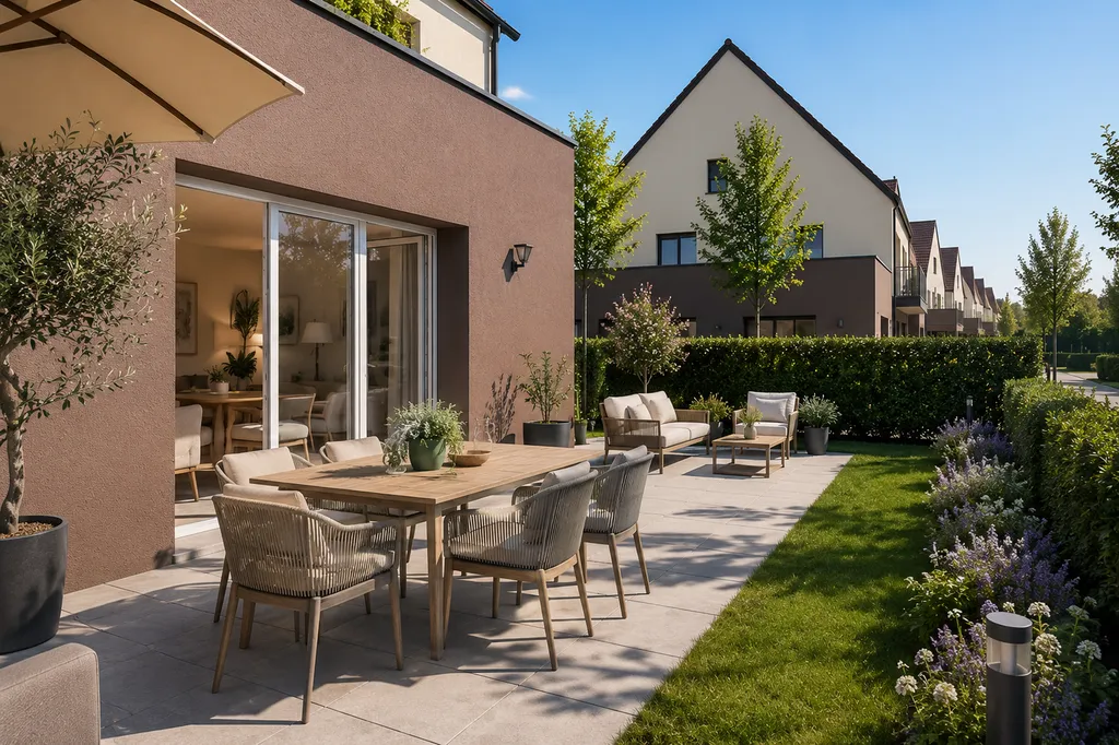 VUE JARDIN TERRASSE EBERSHEIM SELESTAT