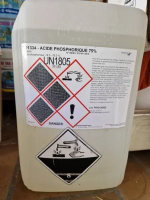 Acide Phosphorique à 75% pour dérouiller et passiver des pièces en acier