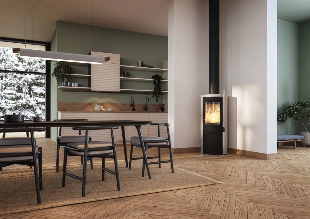 poêle à bois Nordpeis origo pose en angle 