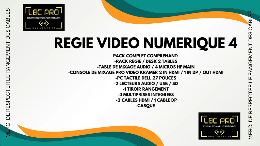 RACK REGIE AUDIO VIDEO NUMERIQUE PRO 4