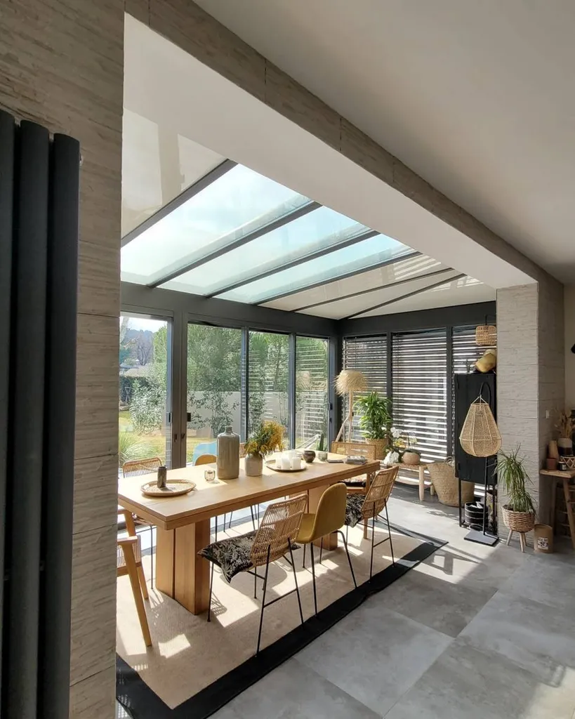 Fabrication et pose d'une véranda en aluminium Technal chez un particulier pour ouvrir une pièce de vie à Aubagne