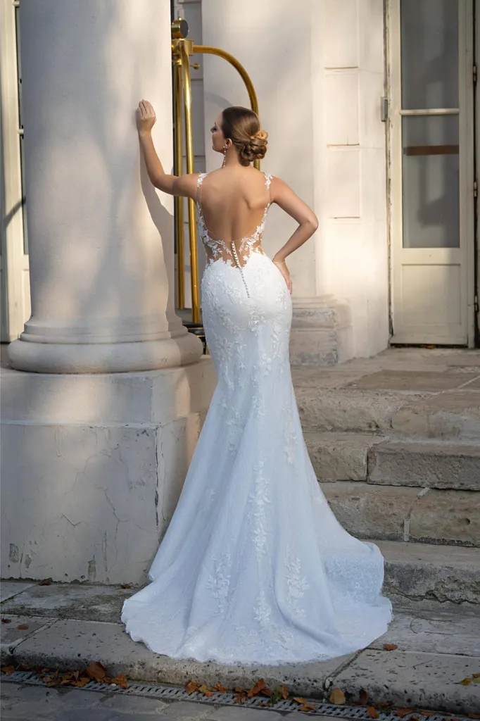 Robe de mariée sirène en dentelle AIX-EN-PROVENCE