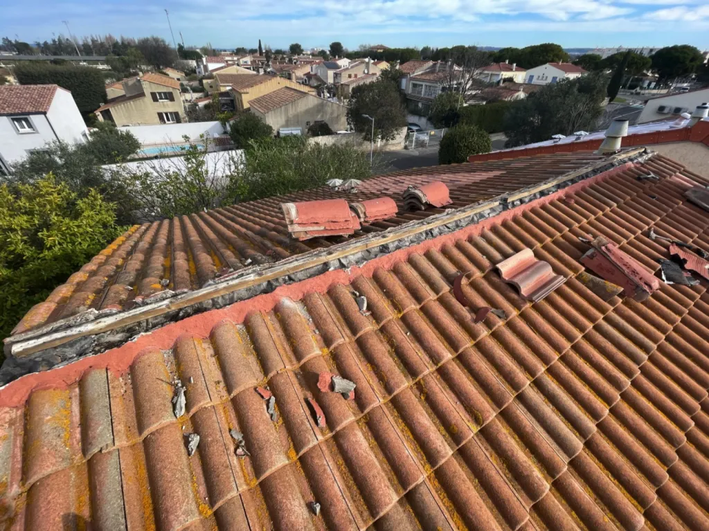 Rénovation d’un Faîtage d’une toiture de maison près de Martigues 13500