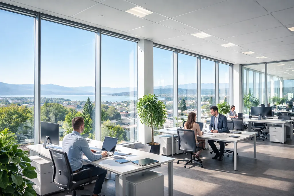 Film solaire pour bureaux à Genève et Lausanne pour réduire la chaleur améliorer le confort et optimiser la performance énergétique des espaces professionnels