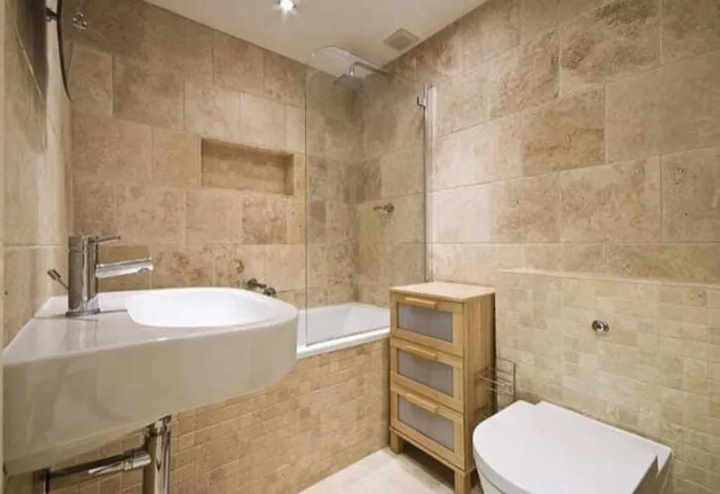 Travertin sol et mur pour salle de bain, douche, salle d'eau