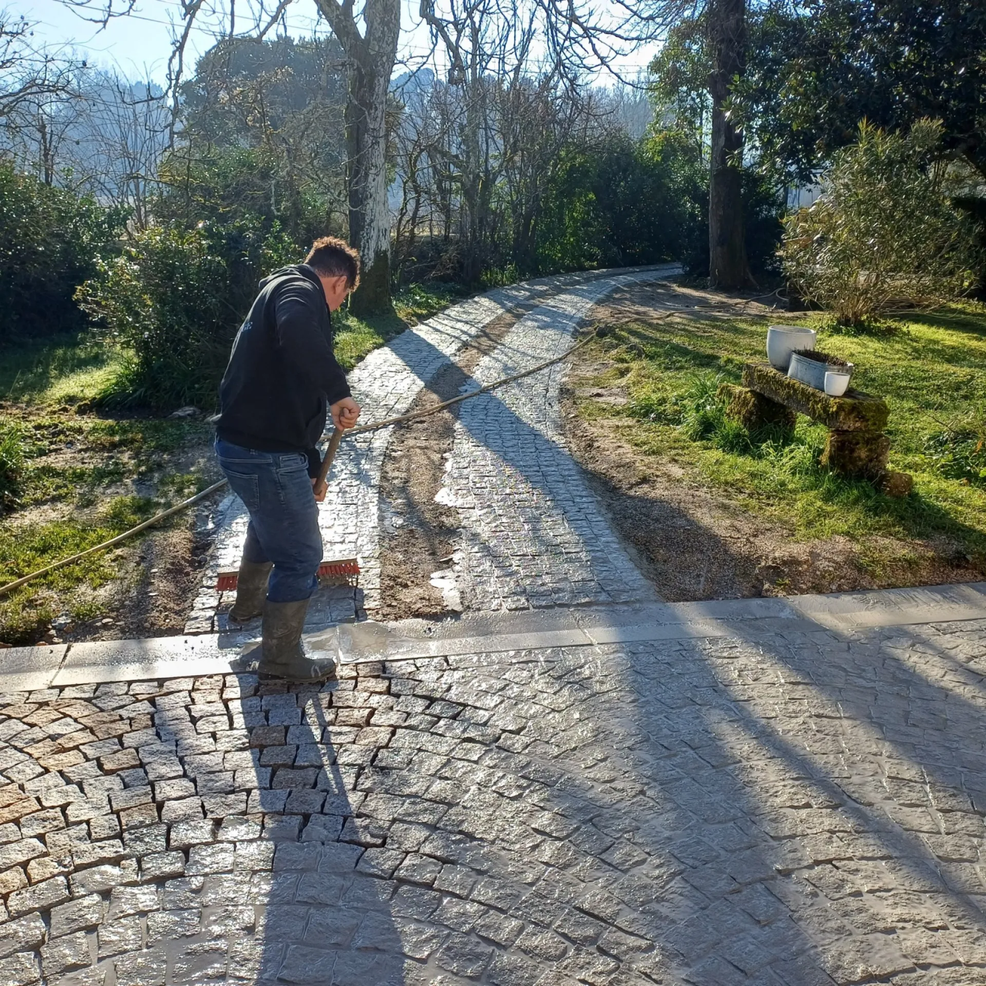 création d'un parking en pavé ; devis gratuit prés de Léognan 