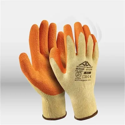Gants polyester crêpé orange haute adhérence pour manutention légère utilisés en milieu professionnel à Mont-de-Marsan, Landes (40), Nouvelle-Aquitaine et disponibles partout en France