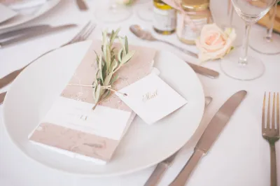 Garden wedding menu