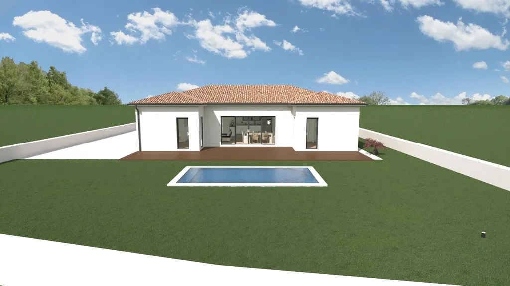 Maison moderne en U de plain pied pour un projet de construction à Saint-Jean