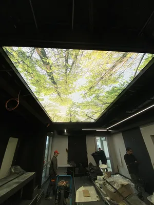 CROEC de Toulouse : plafond imprimé acoustique dans salle du conseil - Plafonds Tendus Occitans Portet S/Garonne