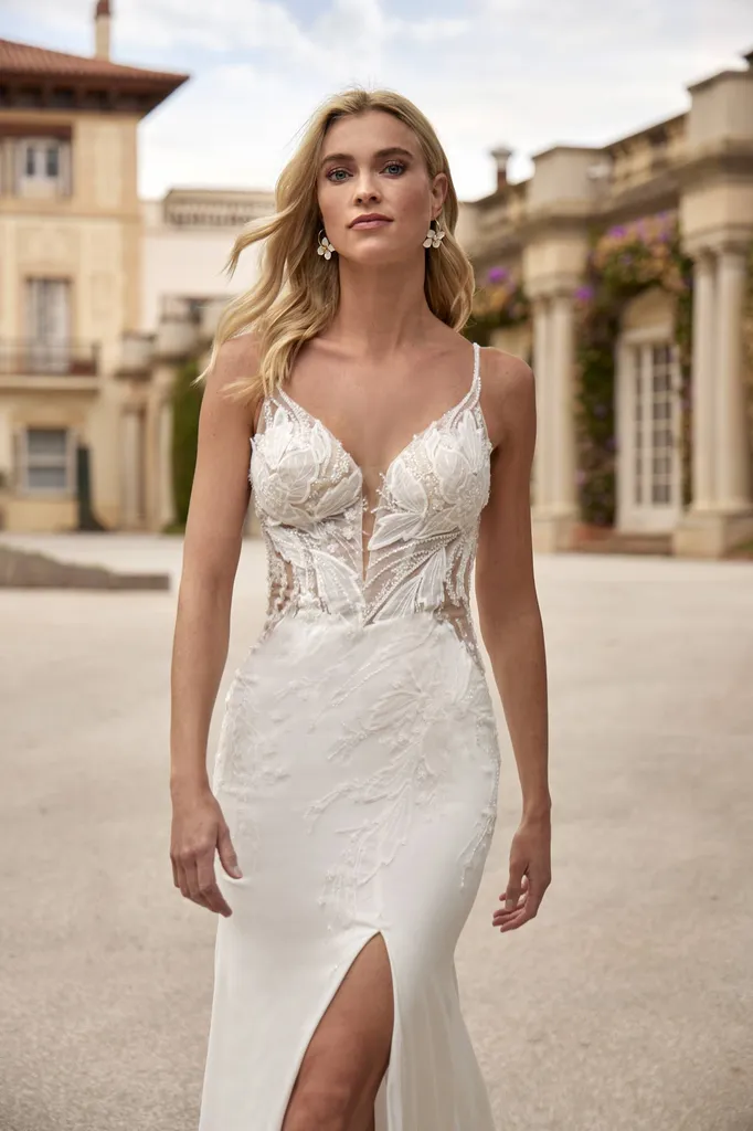 Robe de mariée sirène en crêpe Marseille