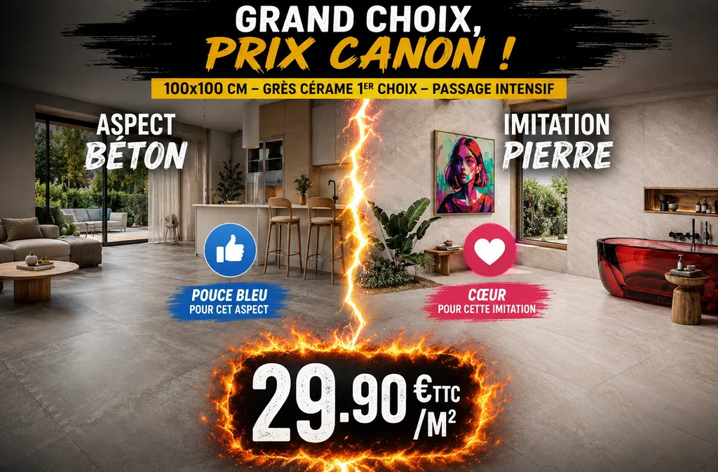 PROMOTION CARRELAGE 100X100