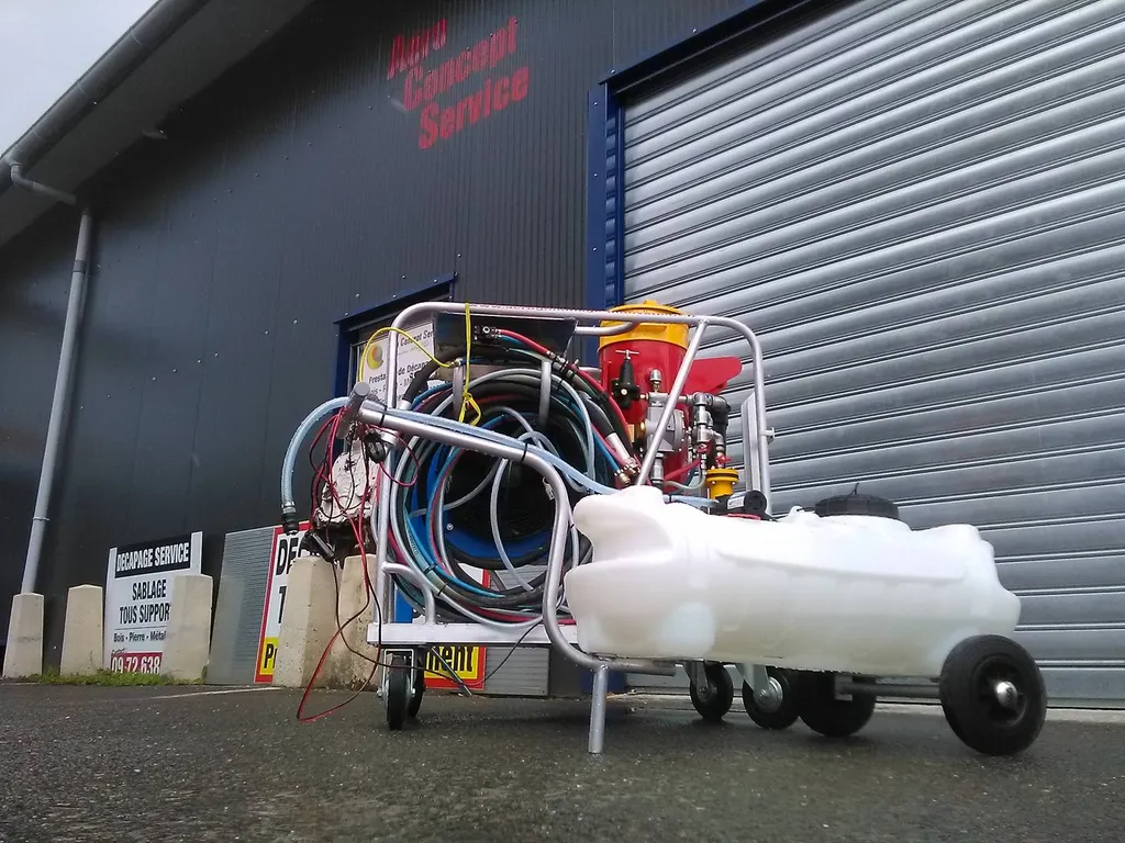 Skid hydrogommage autonome portatif